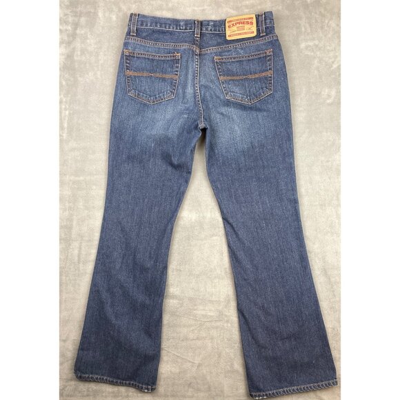 Express Jeans Riot Siren Womens 10R Boot Cut Mid Rise Medium Wash Y2K - Picture 2 of 6